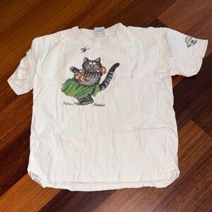 Kliban Cat in Hula Skirt Graphic Kids T-Shirt